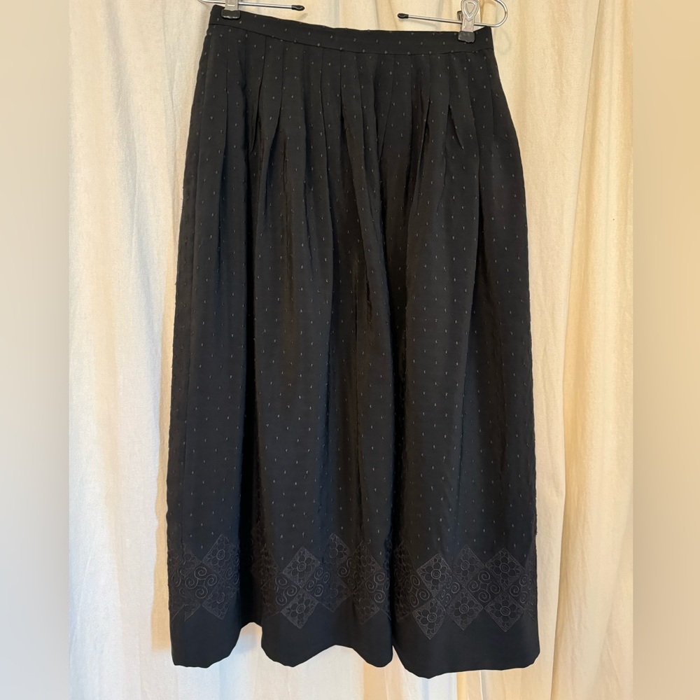 Oscar de la Renta Black A-Line Skirt